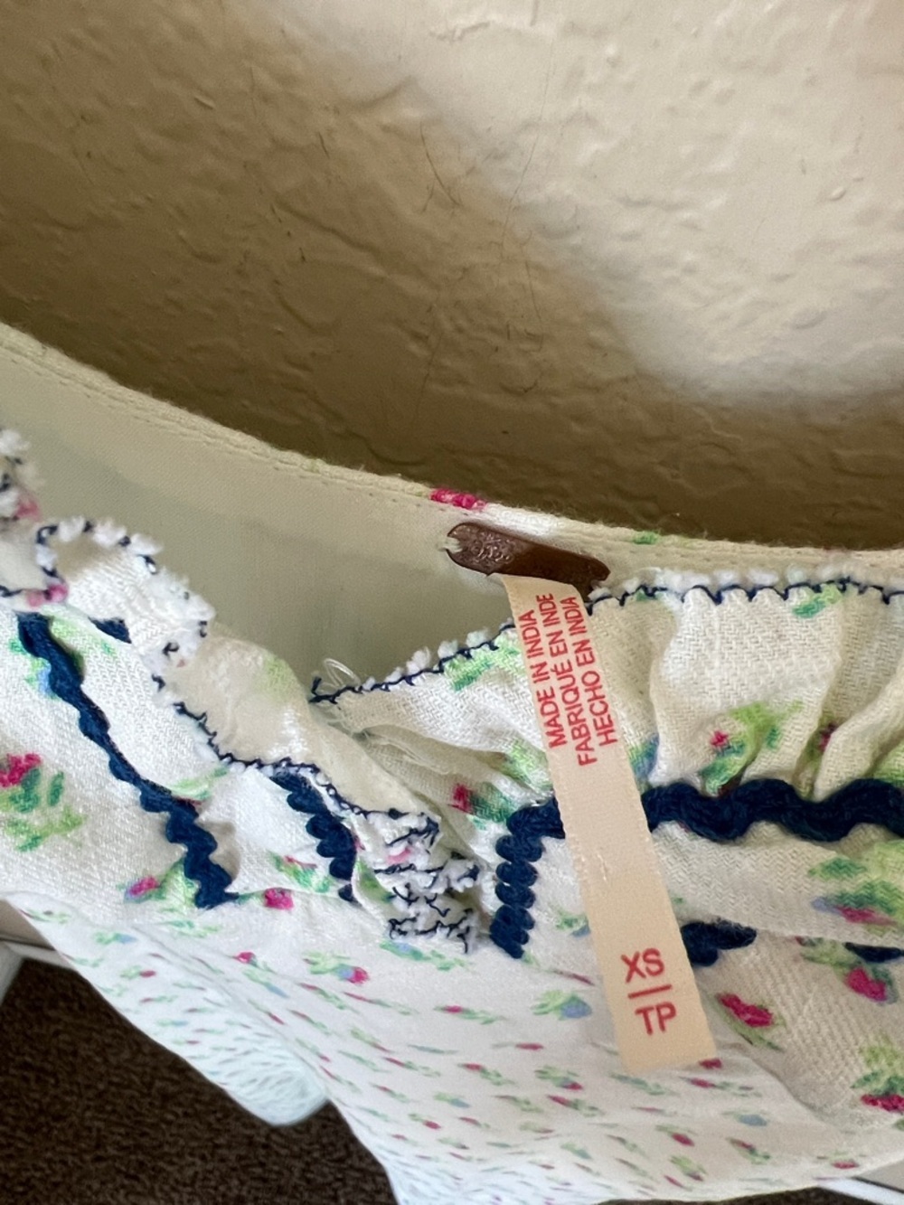 Free people sweet hearts midi floral tie back dress XS - Picture 9 of 12